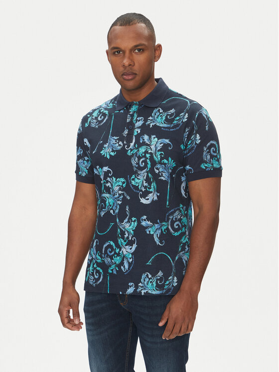 

Рубашка поло стандартный крой 78GAG6S0 Versace Jeans Couture, синий