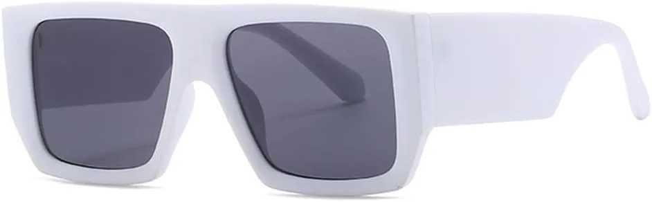 

Солнцезащитные очки LVTFCO Oversized для женщин, ретро, ​​с широкими дужками, черные, с защитой от УФ-излучения, модные солнцезащитные очки для мужчин, C7whiteblack