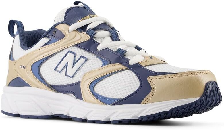 Мужские кроссовки New Balance, White/Gold Metallic/Vintage Indigo — фото 2