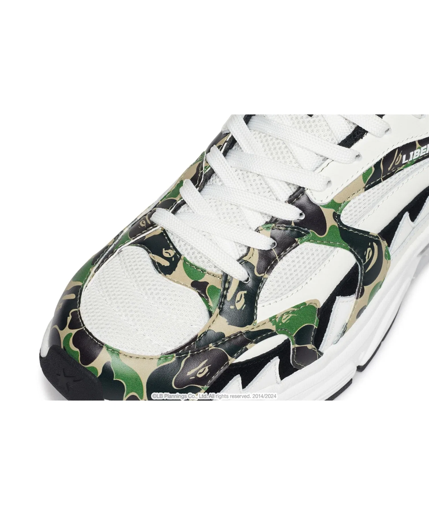 Мужские кожаные кроссовки A BATHING APE SHARK STA зелёные — фото 4