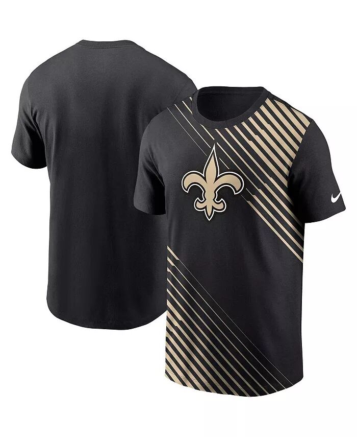 

Мужская черная футболка New Orleans Saints Yard Line Fashion Asbury Nike