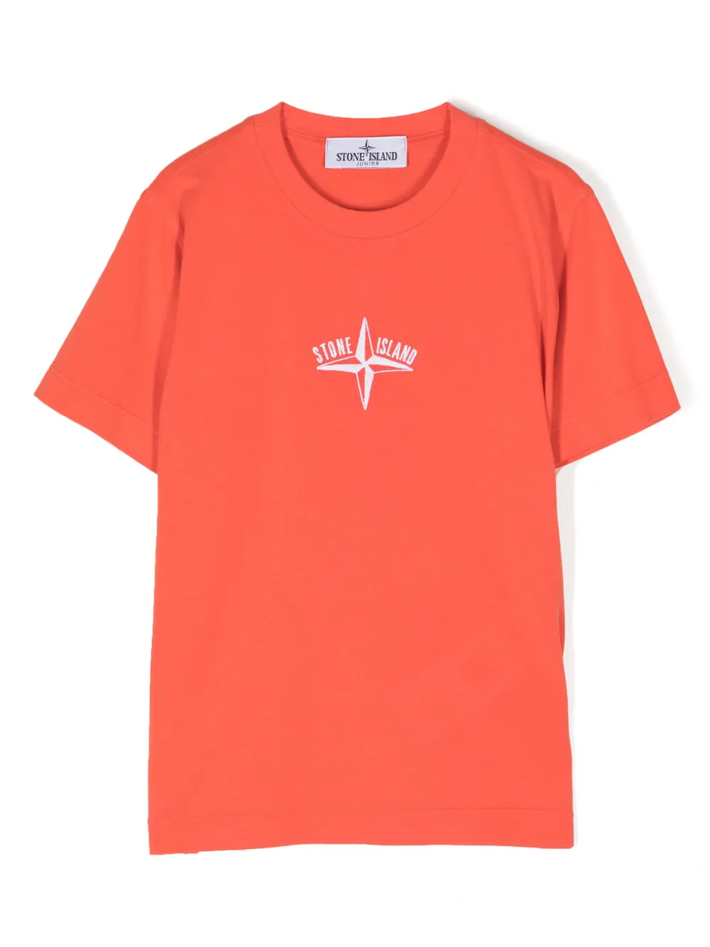 

Футболка с логотипом Stone Island Junior, оранжевый