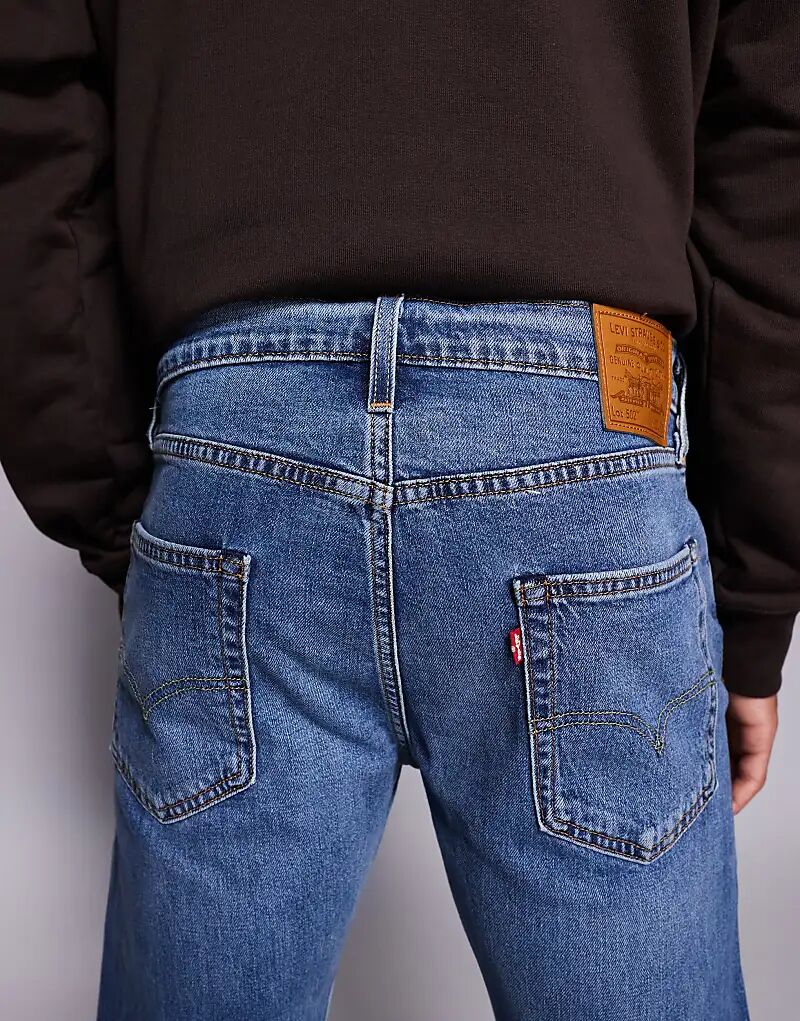Зауженные джинсы Levi's 502, цвет средневыбеленный — фото 4