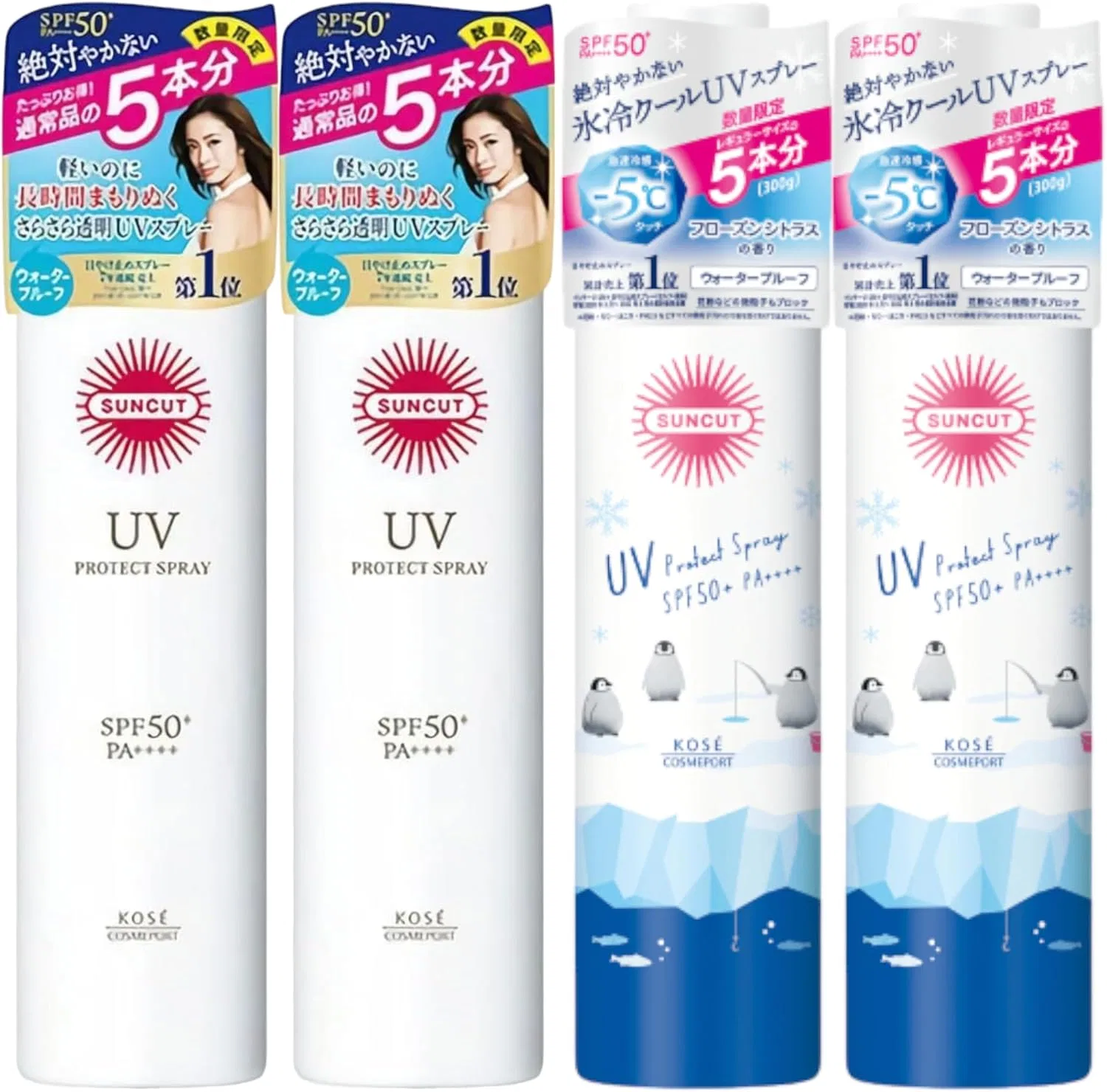 Спрей для загара KOSE Suncut Protect UV Spray SPF50+ PA++++, 300 г, без отдушки Generic