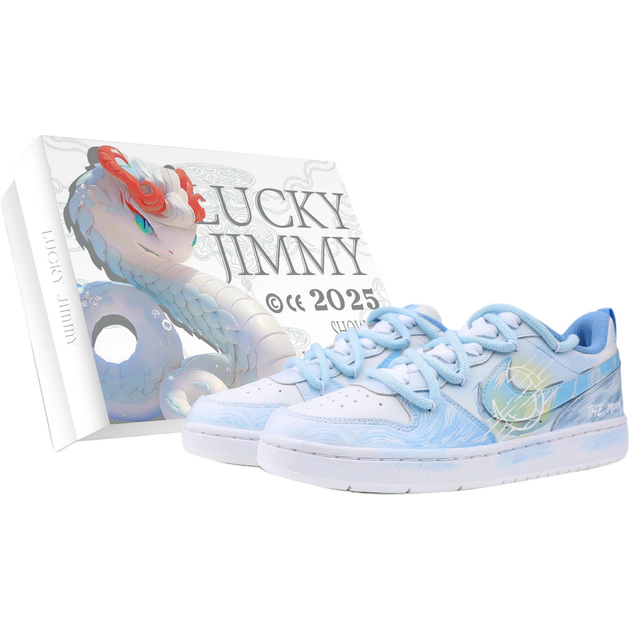 

Nike Court Borough легкие амортизирующие и дышащие низкие детские скейтбординг кроссовки white blue для подростков