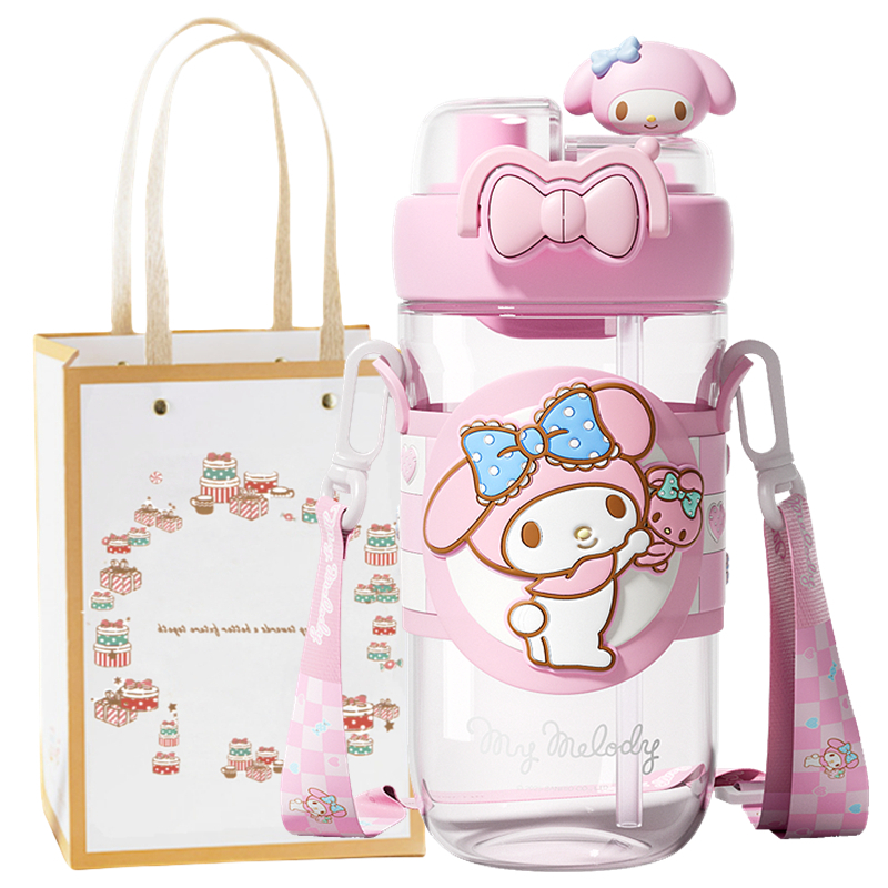 

Plastic Water Cup Straw Cup 550ml Sanrio, My Melody+Shopping Bag
