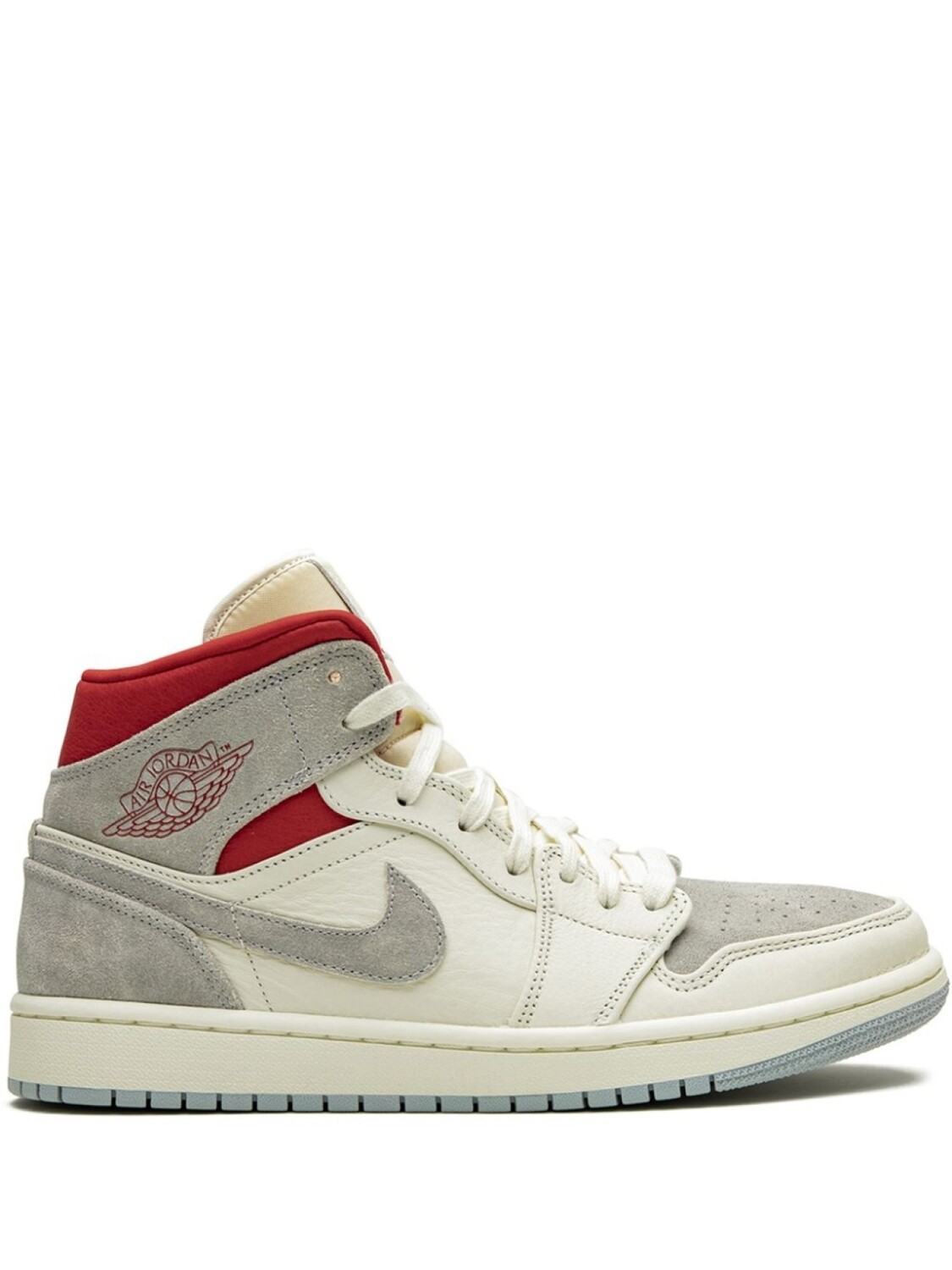 

Jordan кроссовки Air Jordan 1 Mid PRM Sneakerstuff 20th Anniversary, белый, Серый, Jordan кроссовки Air Jordan 1 Mid PRM Sneakerstuff 20th Anniversary, белый