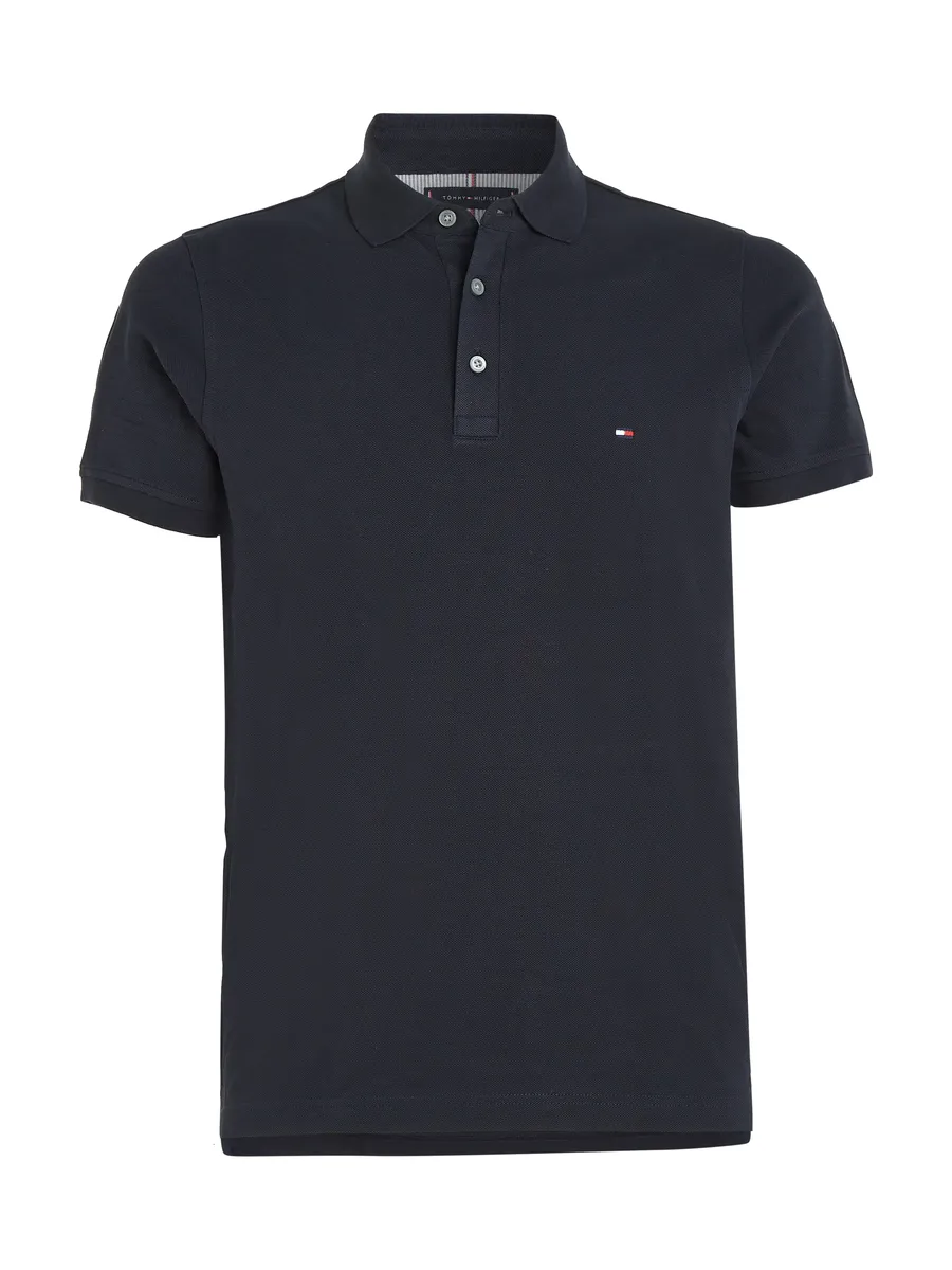 Рубашка-поло Tommy Hilfiger "1985 SLIM POLO", высококачественный хлопковый пике, цвет Desert Sky — фото 4