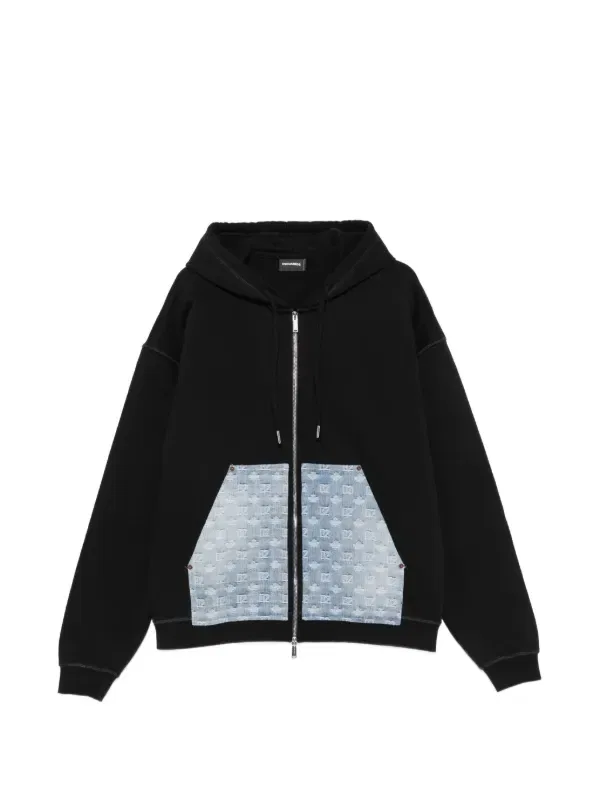 Худи с монограммой Dsquared2, черный