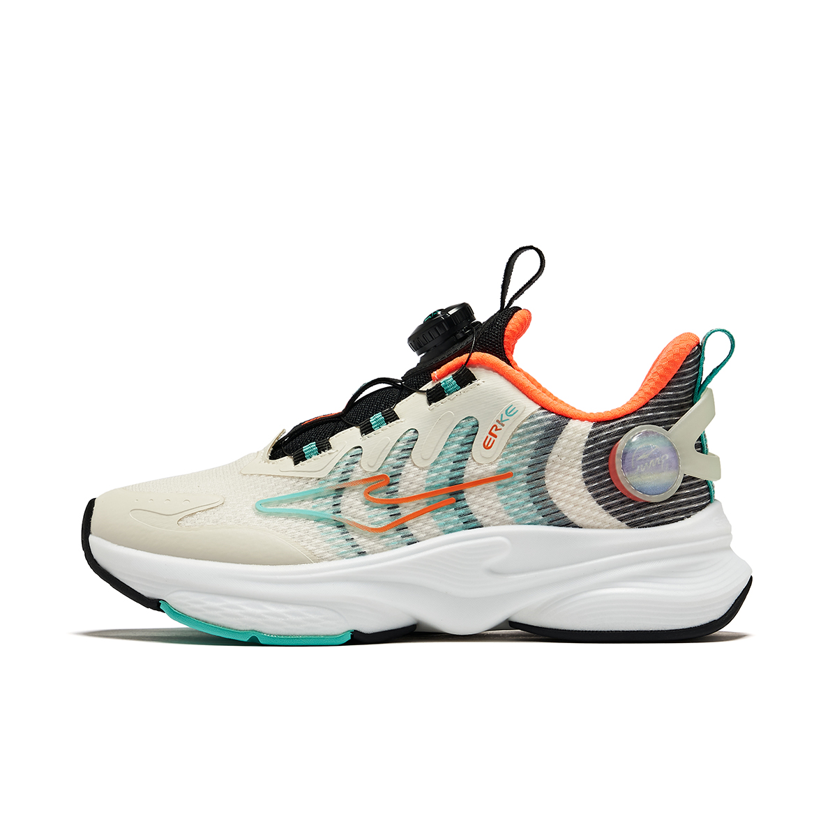 

Chip Pop 5.0 Low Top детские беговые кроссовки белый черный подростки ERKE KIDS, Unbleached Original Color/черный