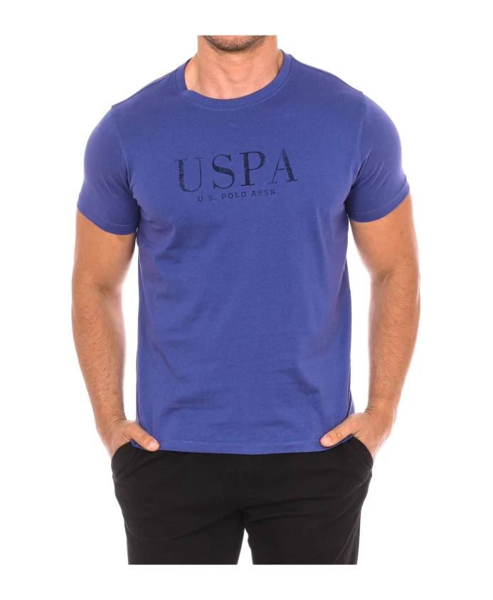 

Футболка с короткими рукавами и ребристым воротником. U.S. Polo Assn., фиолетовый