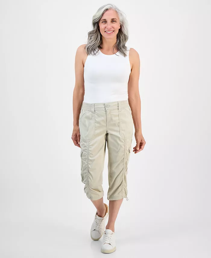 

Женские капри-карго с завышенной талией, Regular & Petite Style & Co, коричневый/бежевый