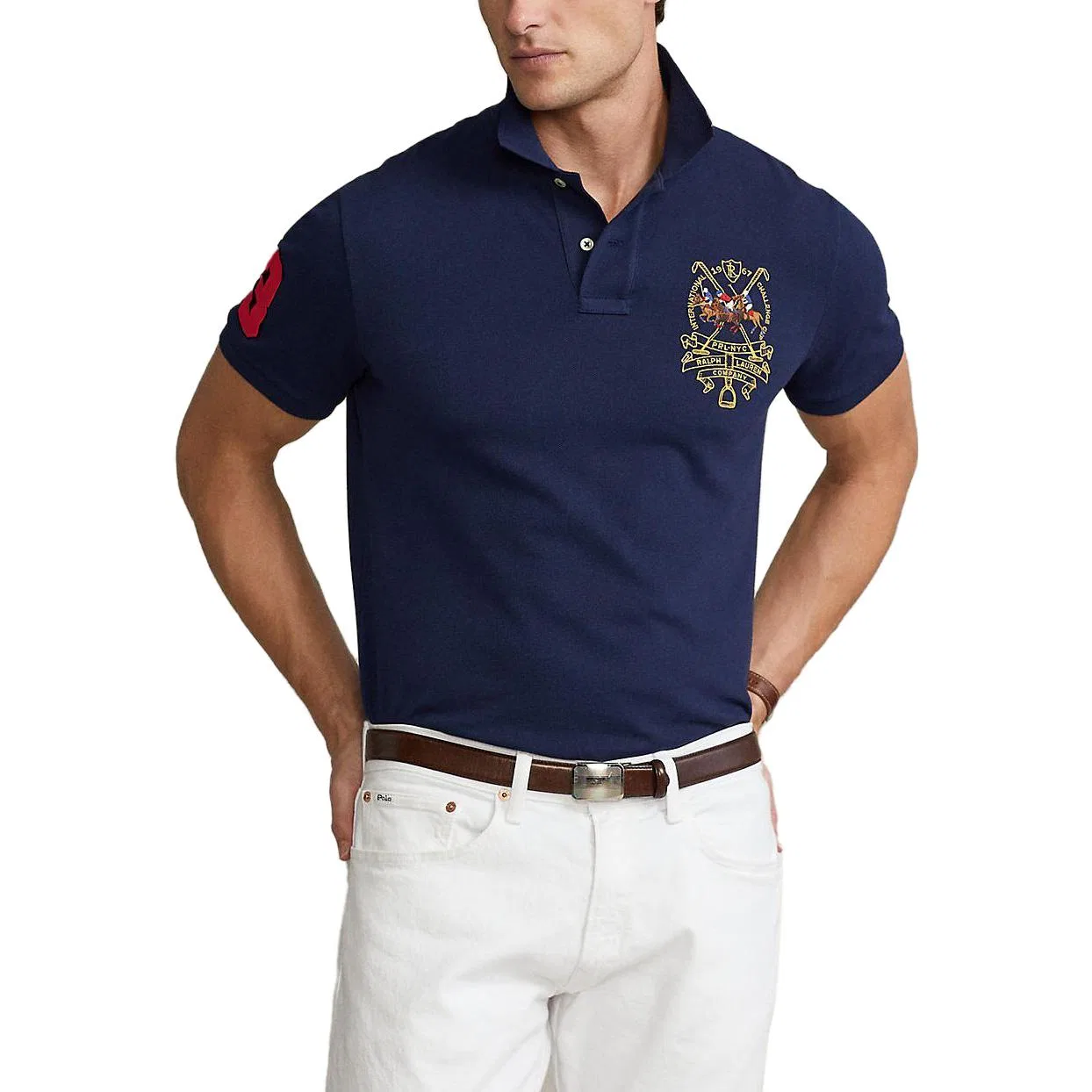 Поло мужское SS23 Marine Blue Polo Ralph Lauren — фото 4