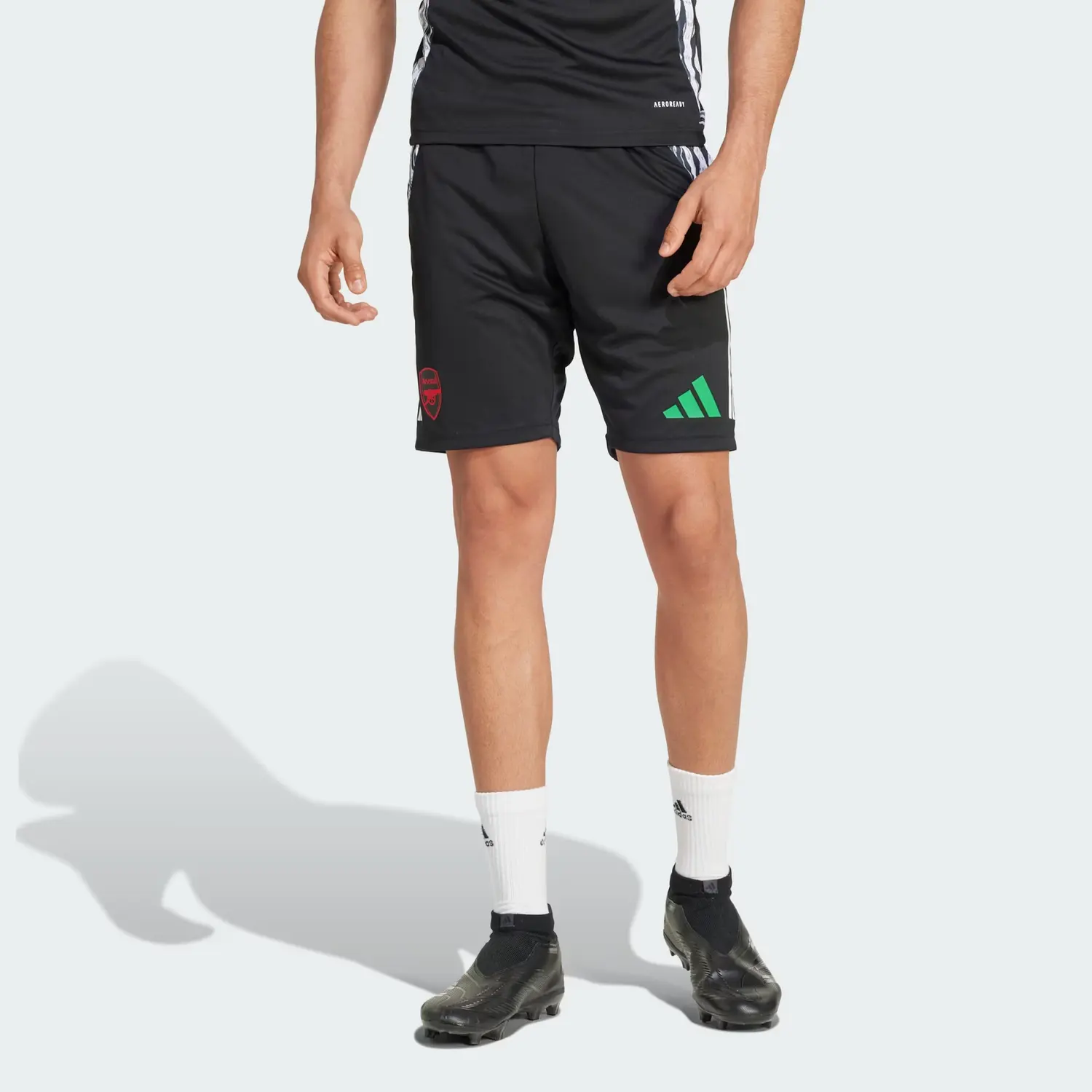 Футболка Arsenal Tiro 24 Training Shorts Soccer Bottom Men's Adidas, черный — фото 3