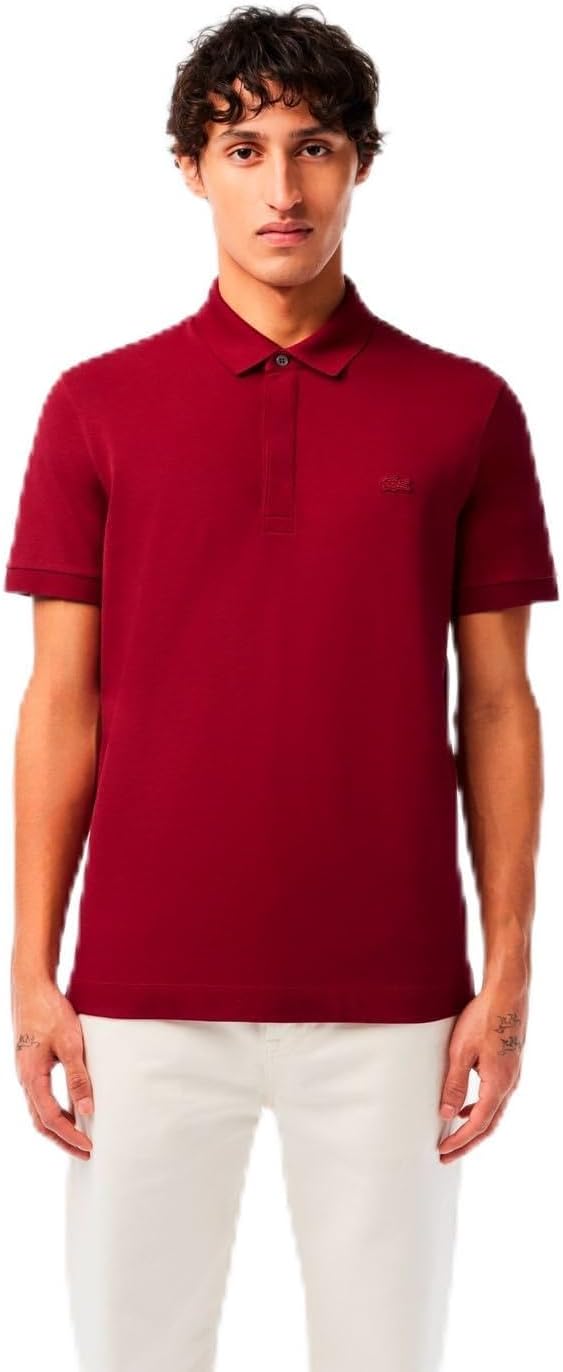 

Мужская поло-рубашка Lacoste Regular Fit Stretch Paris (с коротким рукавом) PH5522L (старый цвет), бордо