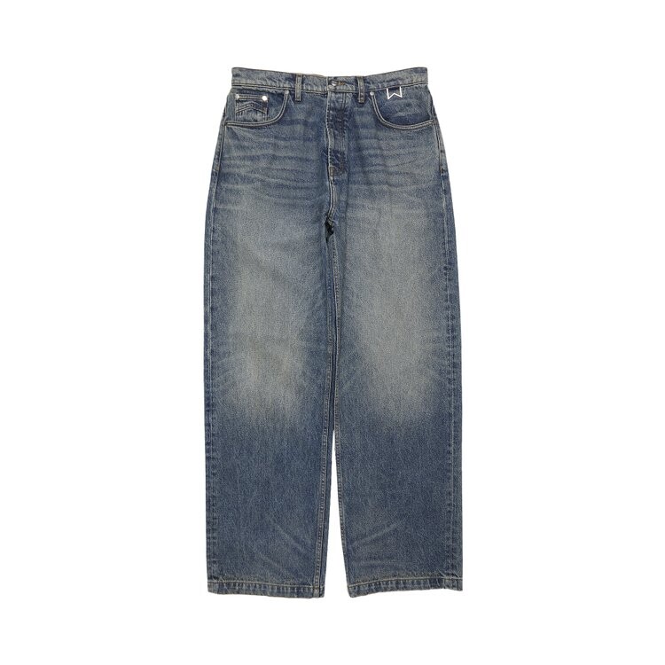 

Брюки Rhude Wide Leg Denim Pant, синий