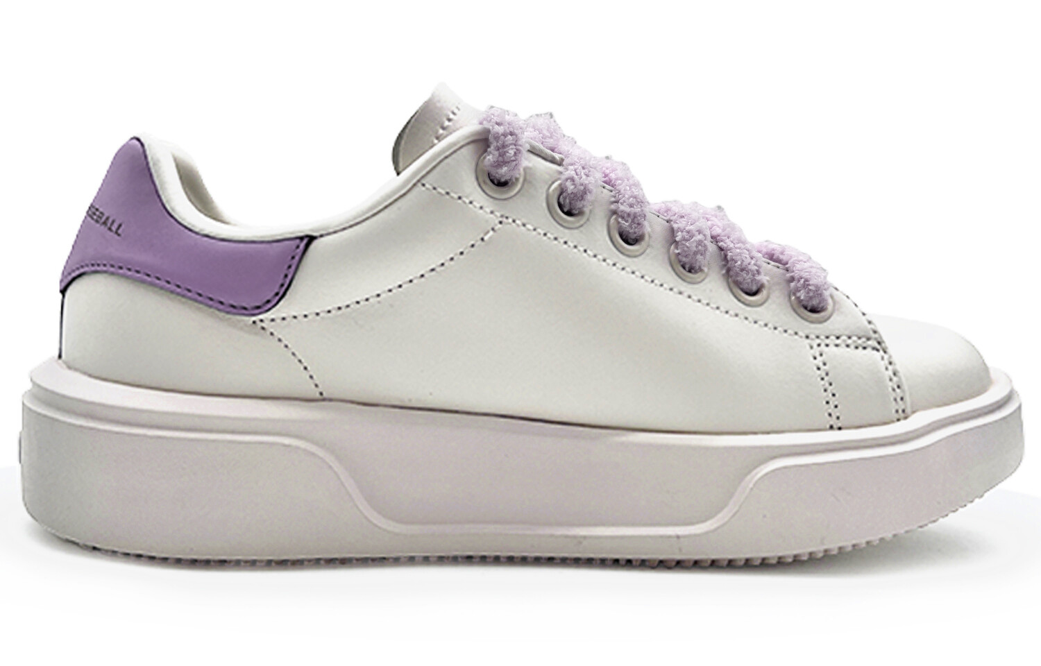 Кроссовки MLB Chunky Classic Skateboarding Shoes Unisex Low-top White/purple, белый — фото 3