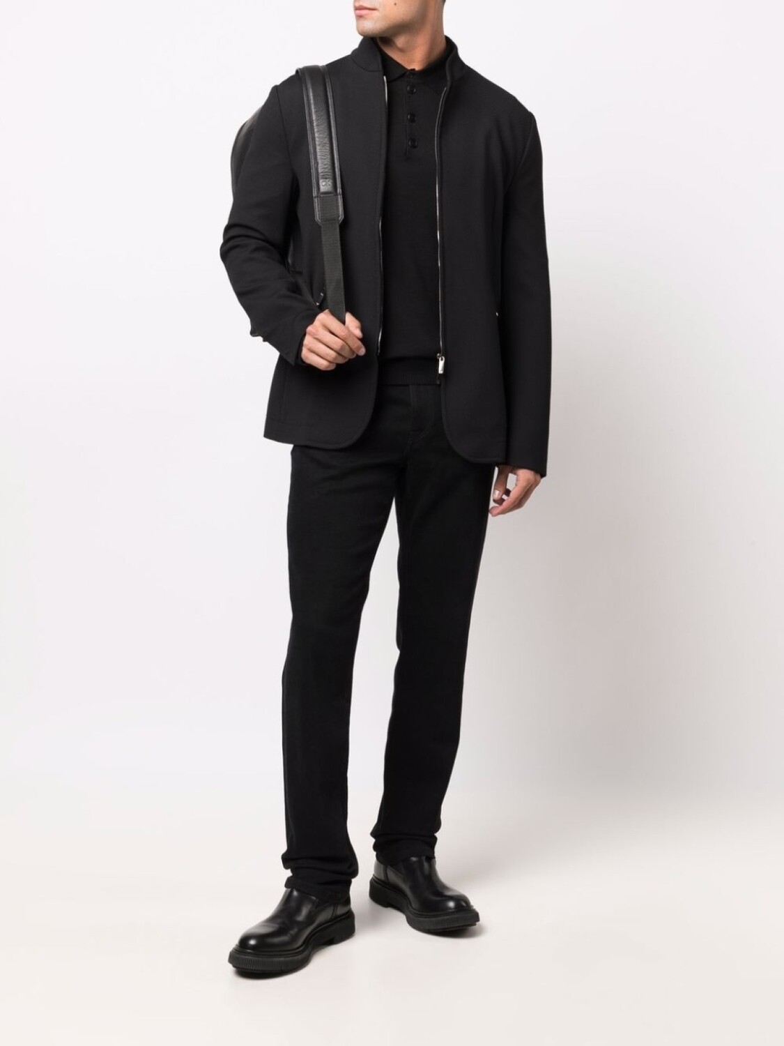 

Emporio Armani трикотажная рубашка поло, черный