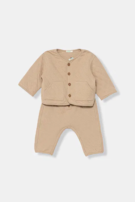 Комплект детский из куртки и брюк United Colors of Benetton, бежевый
