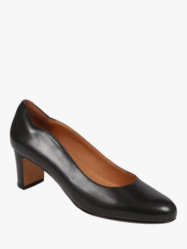 Туфли Zoey на каблуке из кожи для широкой стопы Jones Bootmaker, Black — фото 2