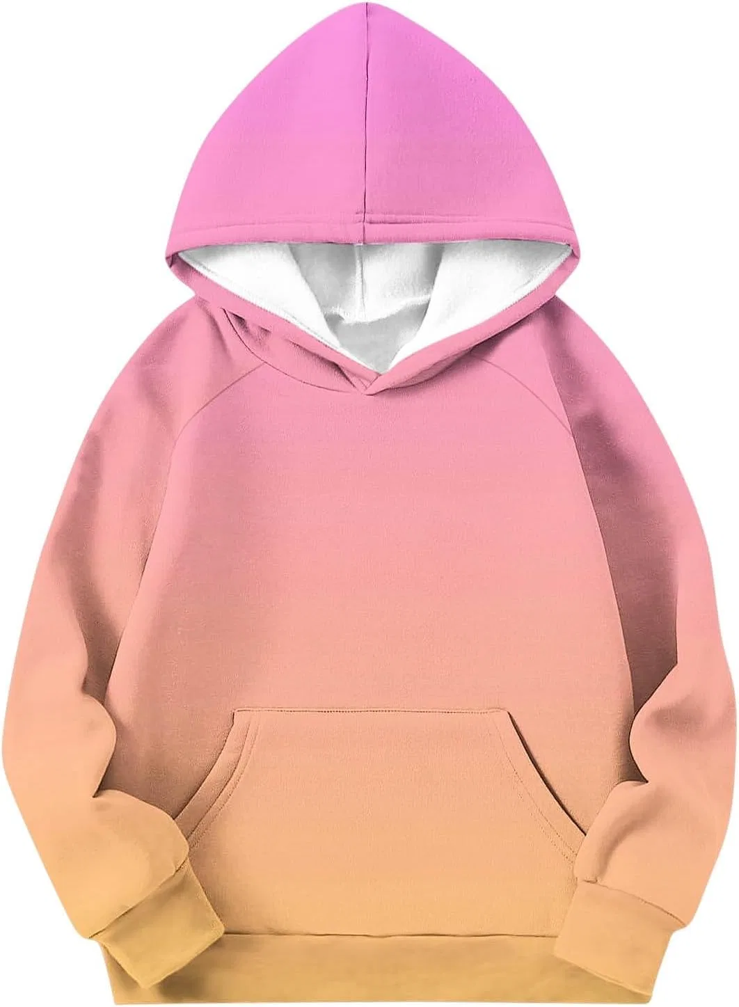 Свитшот оверсайз для девочек-подростков Bidobibo, цвет C# Hot Pink — фото 2