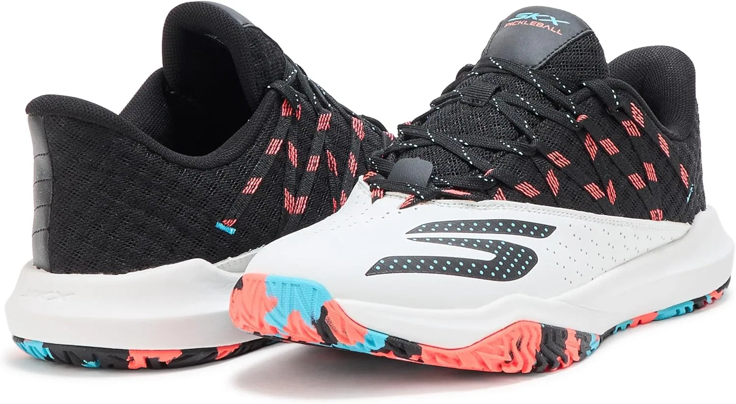 Кроссовки для пиклбола Skechers Viper Court Rally, белый/розовый/голубой — фото 3