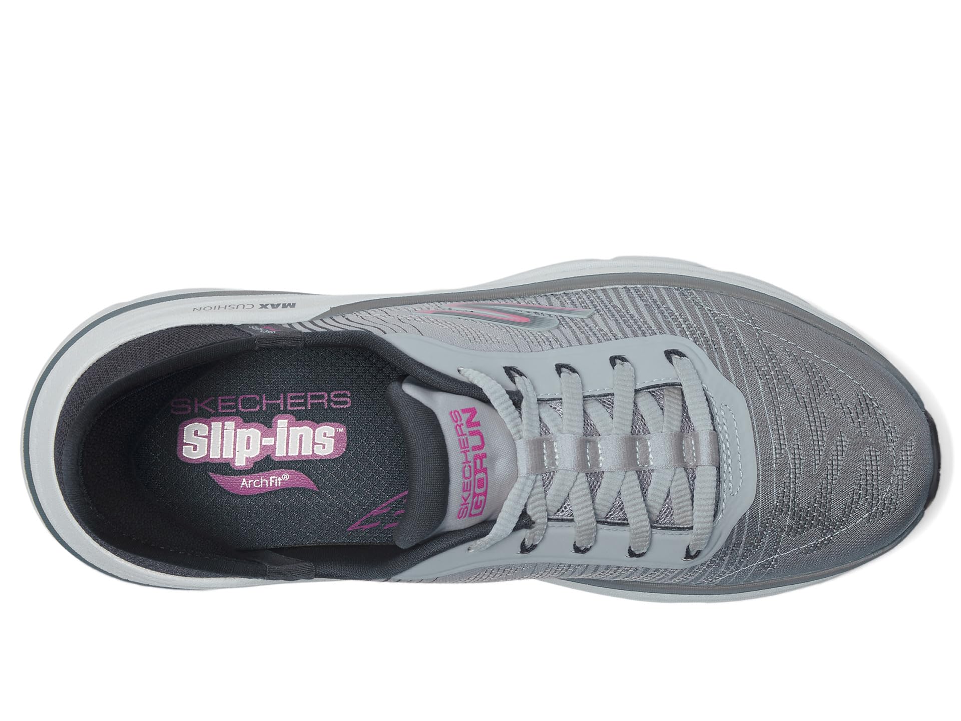 Кроссовки SKECHERS Max Cushioning Arch Fit 2.0 Adelphi Hands Free Slip-Ins, Navy/Pink — фото 2