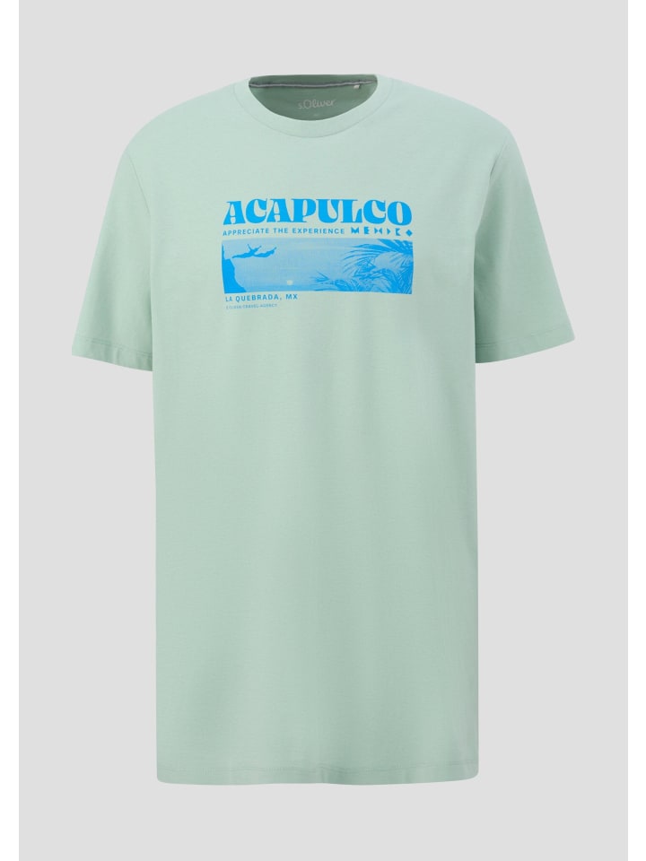 

s.Oliver Футболка цвета 60D2_океанской зелени, Зеленый, s.Oliver Футболка цвета 60D2_океанской зелени