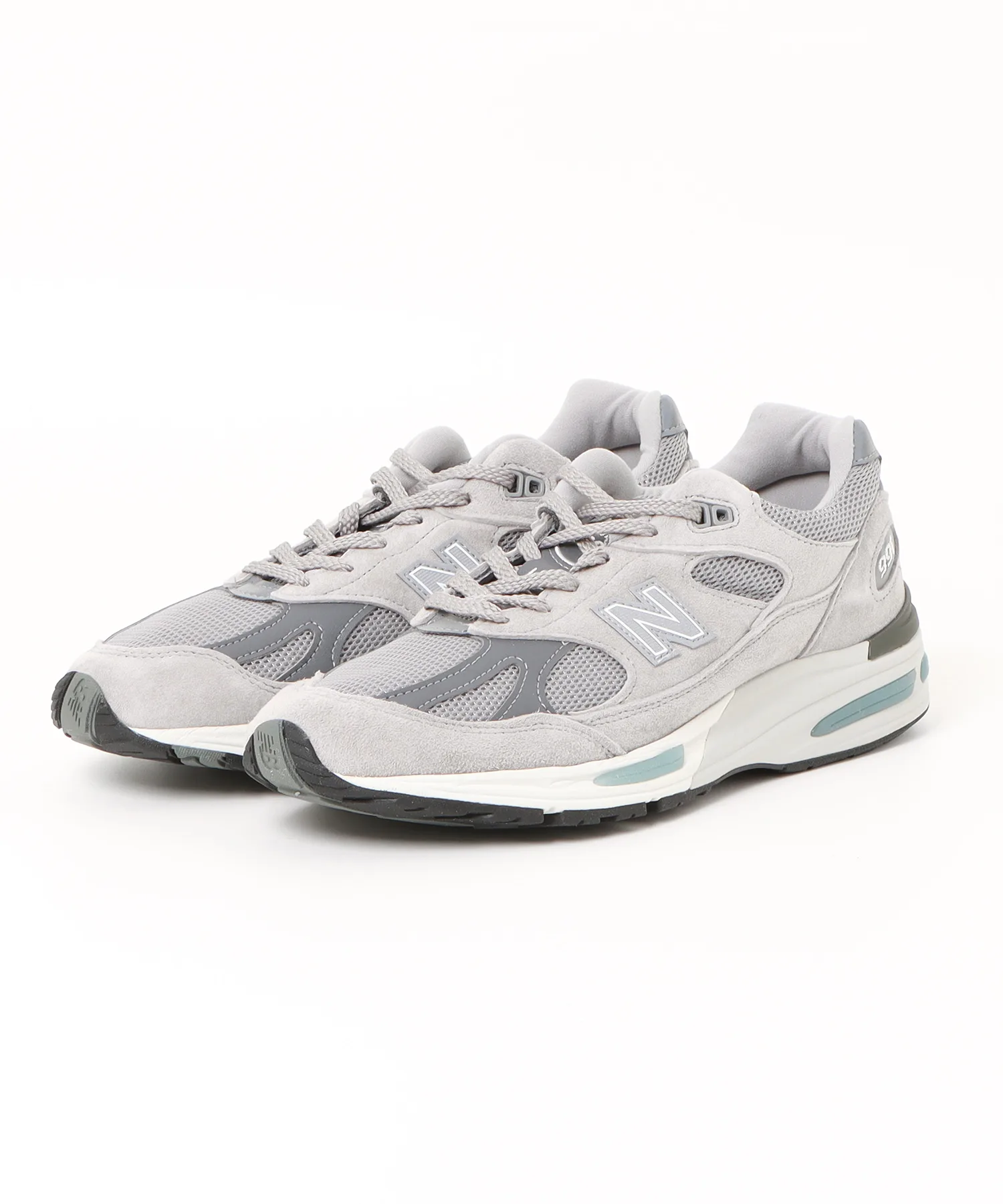Мужские кроссовки из натуральной кожи New Balance 991v2 Made in UK Gray