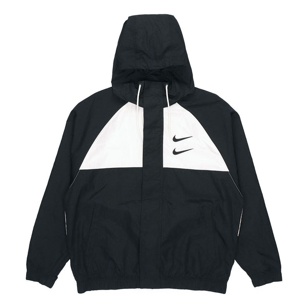 

Куртка swoosh windproof sports woven hooded jacket black Nike, черный
