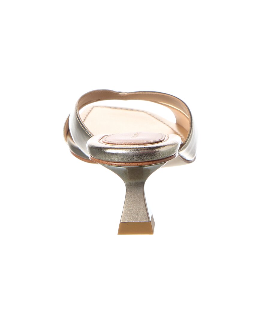 Stuart Weitzman Miami 50 Leather Sandal, золотой — фото 3