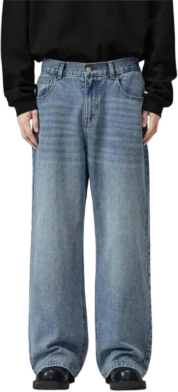 Джинсы свободные, Light Blue, бренд не указан