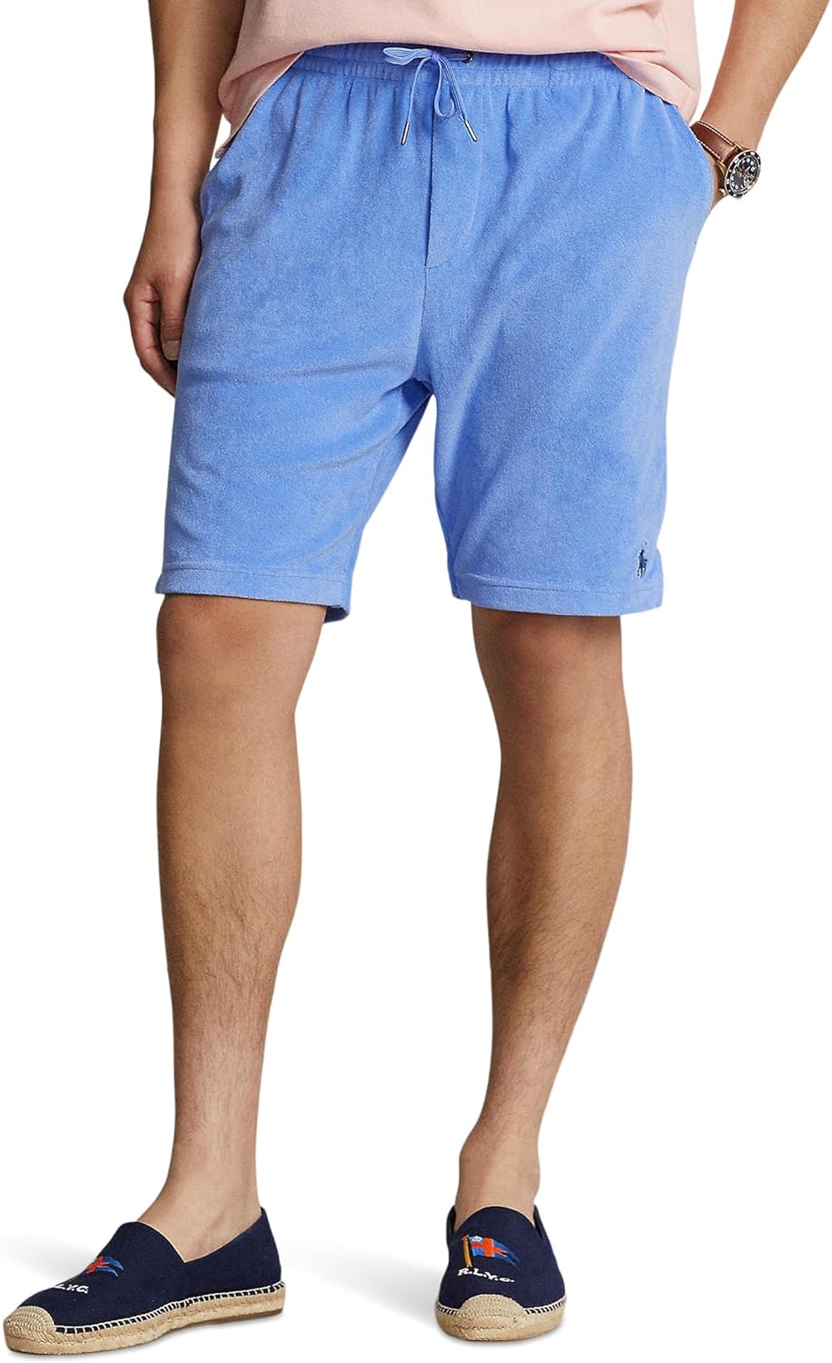 

POLO RALPH LAUREN Мужские шорты с кулиской из махровой ткани, 7.5 дюймов, Harbor Island Blue