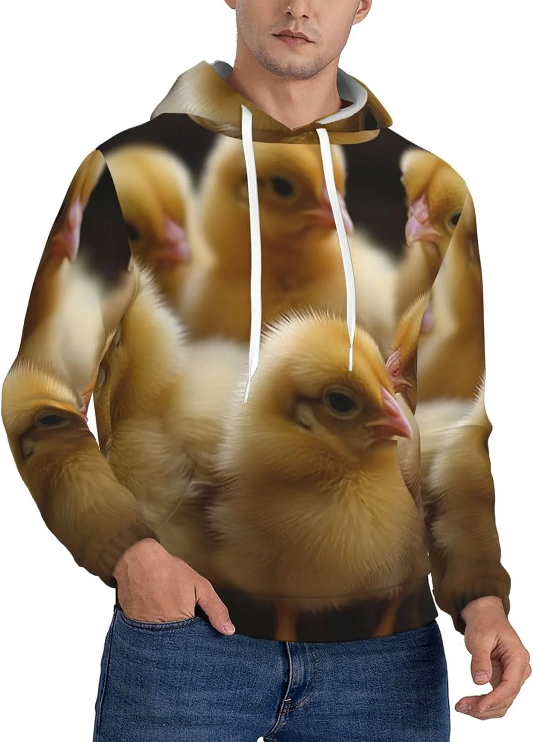 

Мужской худи Little Chickens с карманом SDTYKHJ
