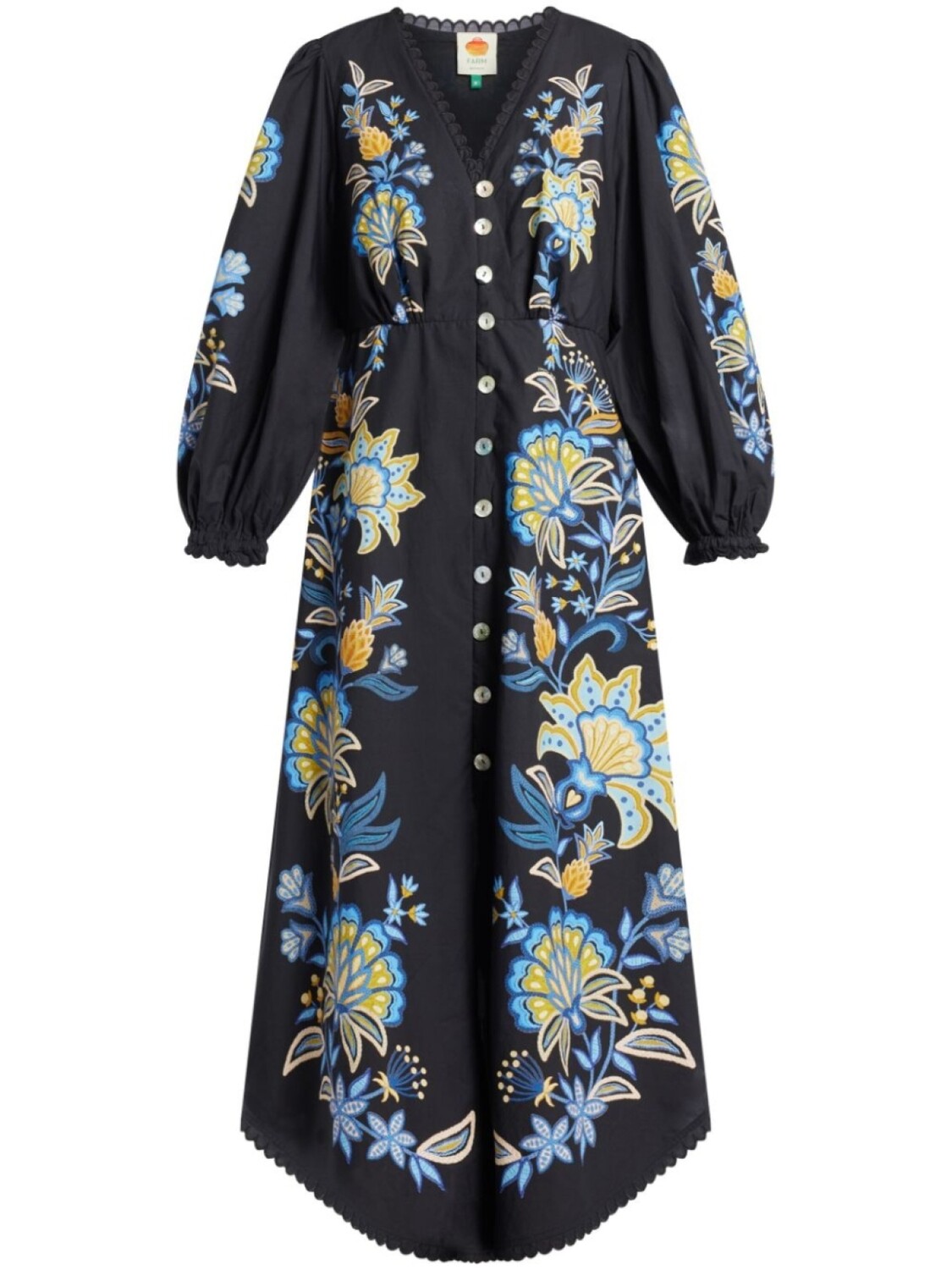 

FARM Rio платье миди в саду, черный