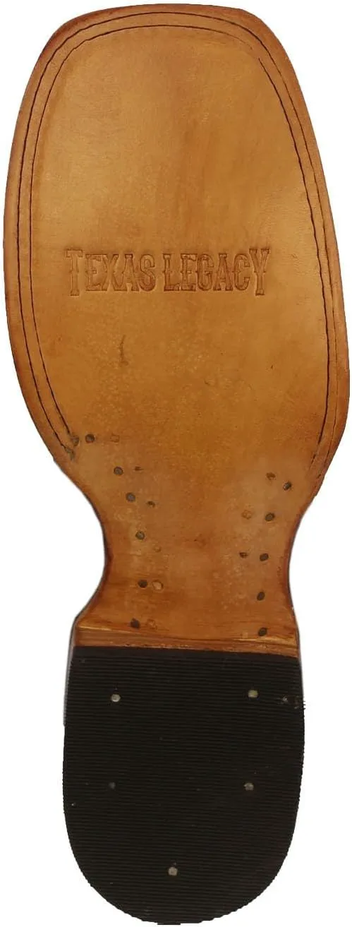 

Мужские вестерн-ботинки Texas Legacy Honey Brown с плетеной кожей и квадратным носком