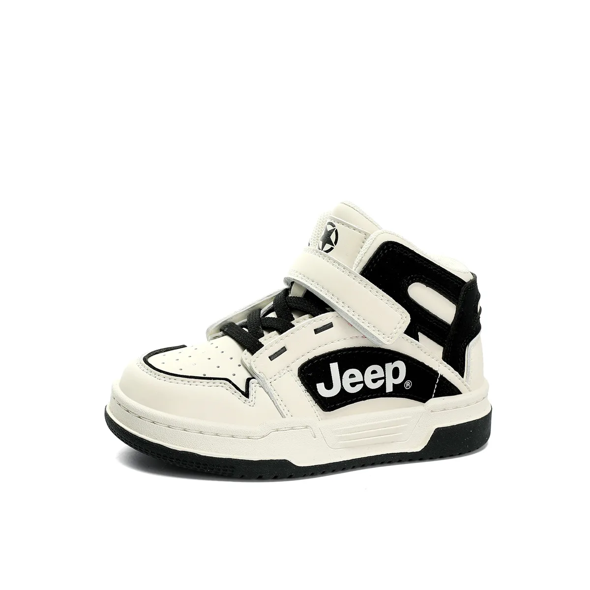 Jeep Детские скейтерские кроссовки high top white black — фото 3
