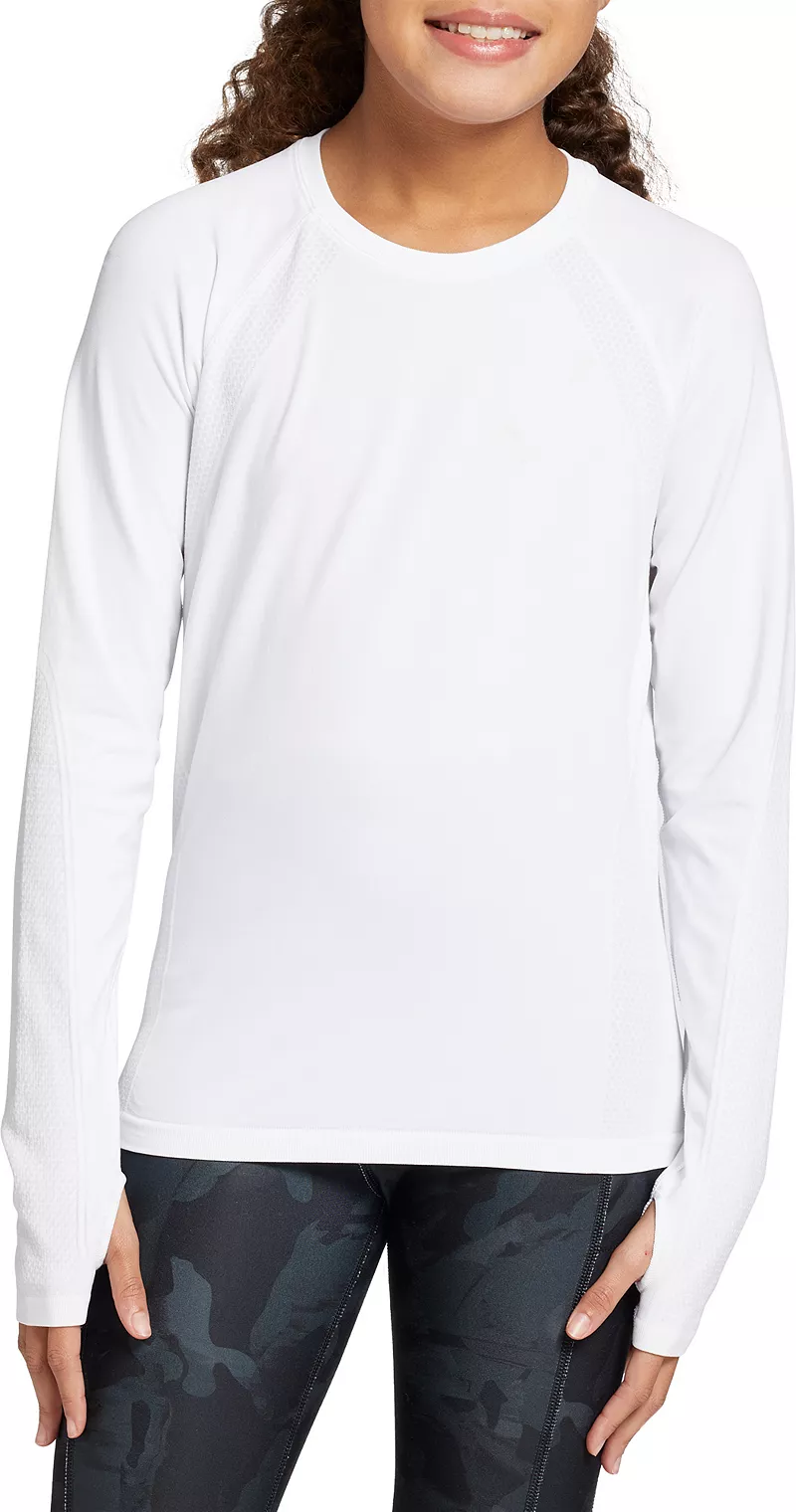 

Бесшовная футболка с длинными рукавами DSG Girls' Movement, цвет Pure White