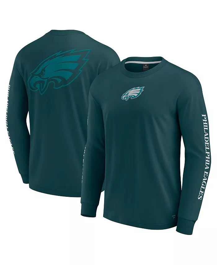 

Мужская и женская футболка с длинным рукавом Philadelphia Eagles Elements Strive цвета Midnight Green Fanatics