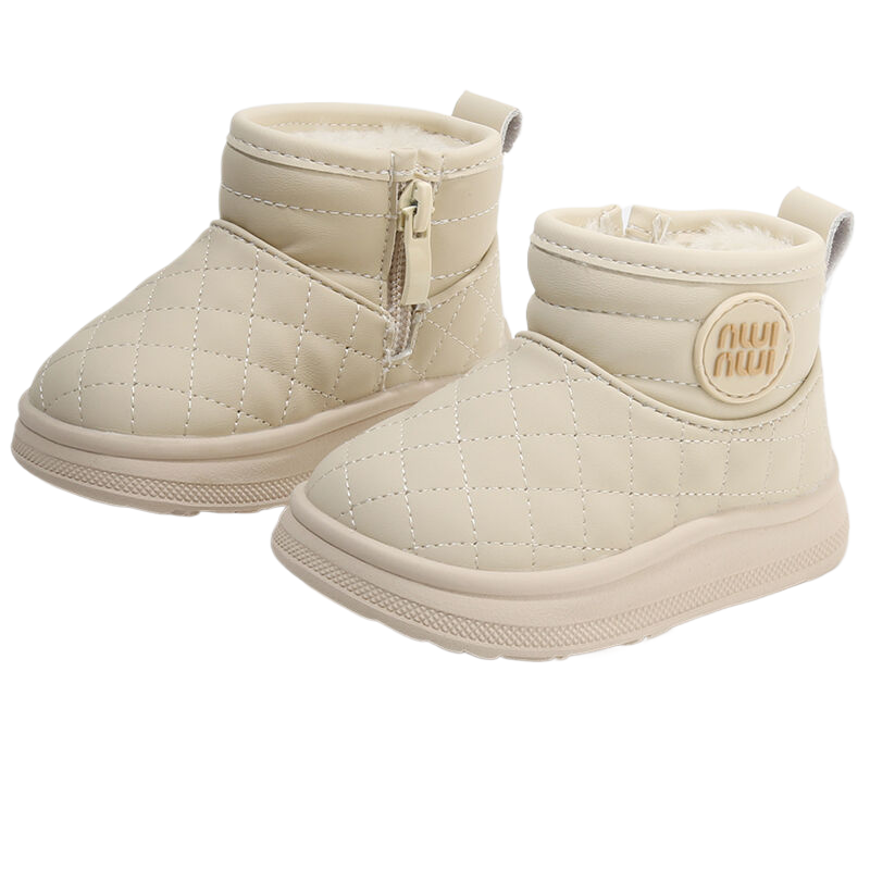 Нескользящие теплые детские туфли для младенцев и малышей MAIBUXIONG, бежевый — фото 2