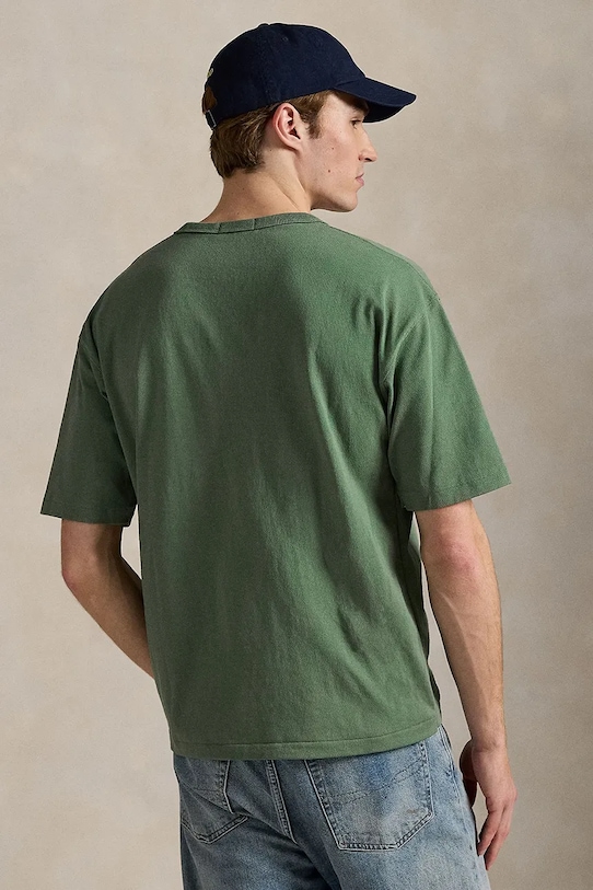 Хлопковая футболка Tee Polo Ralph Lauren, зеленый — фото 2