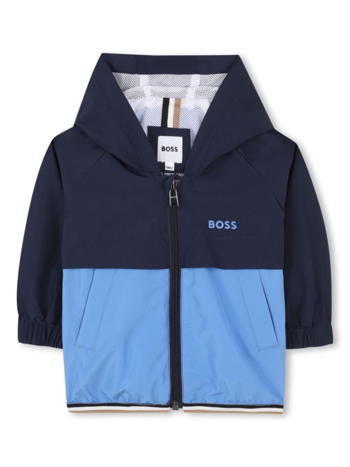 

Ветровка BOSS Kidswear с цветными блоками, синий