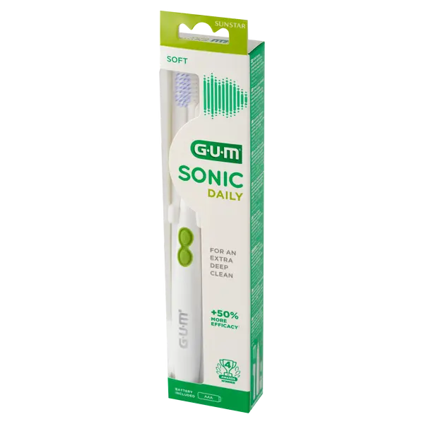 Звуковая зубная щетка белая, 1 шт. Gum Sonic — фото 2