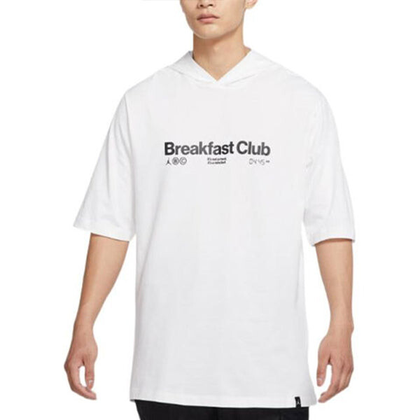 Футболка Men's Nike Alphabet Printing Hooded Pullover Short Sleeve White T-Shirt, белый — фото 3
