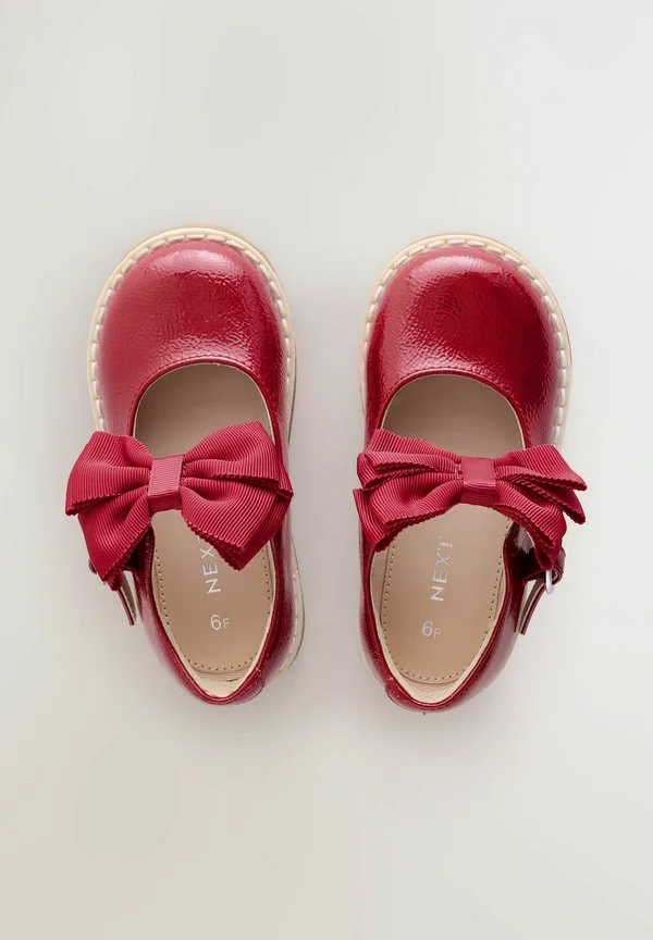 Массивные балетки «мэри джейн» с ремешком на щиколотке Next, New Burgundy Red — фото 3