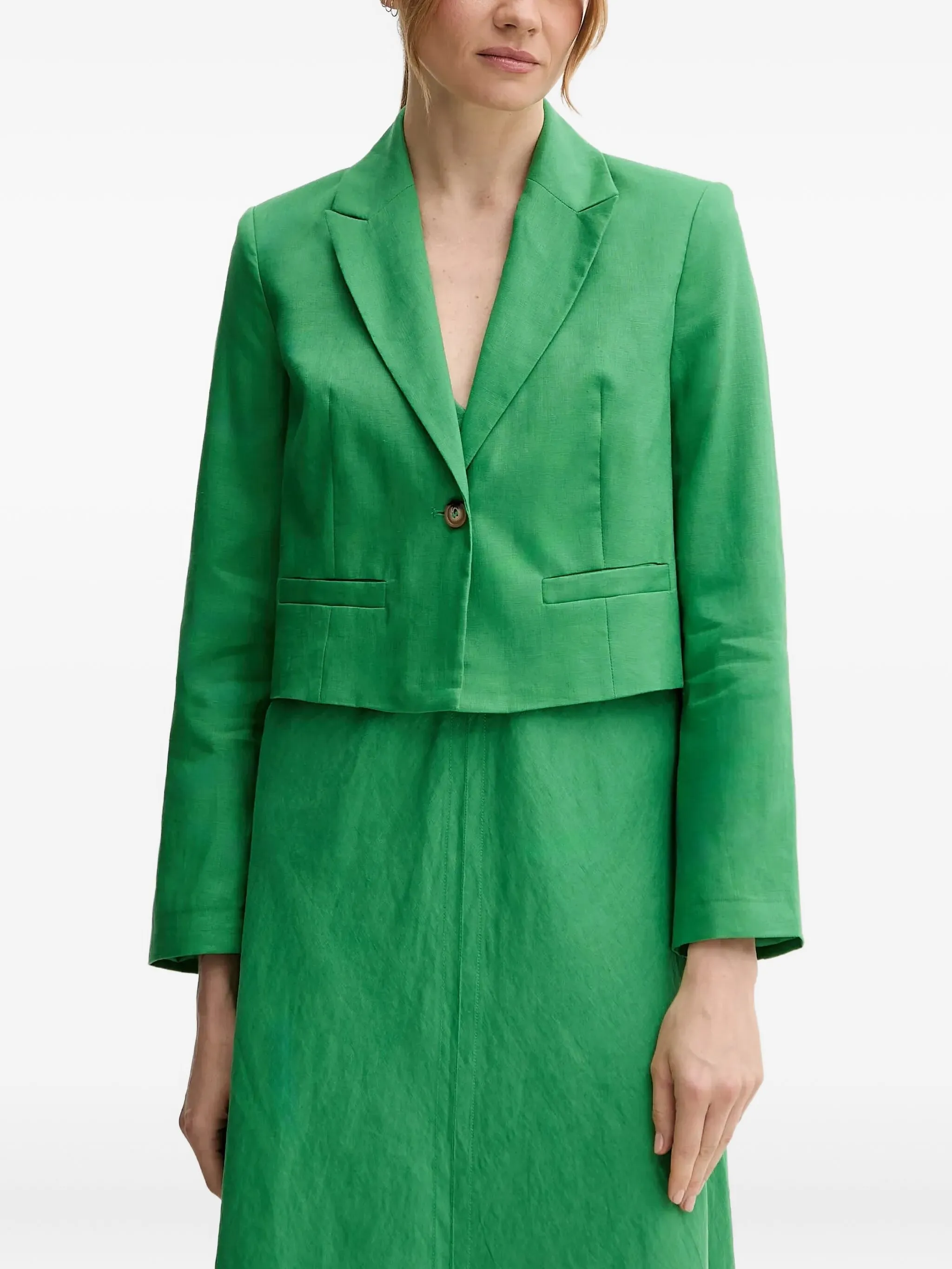 

Блейзер с прорезным карманом Benetton, зеленый