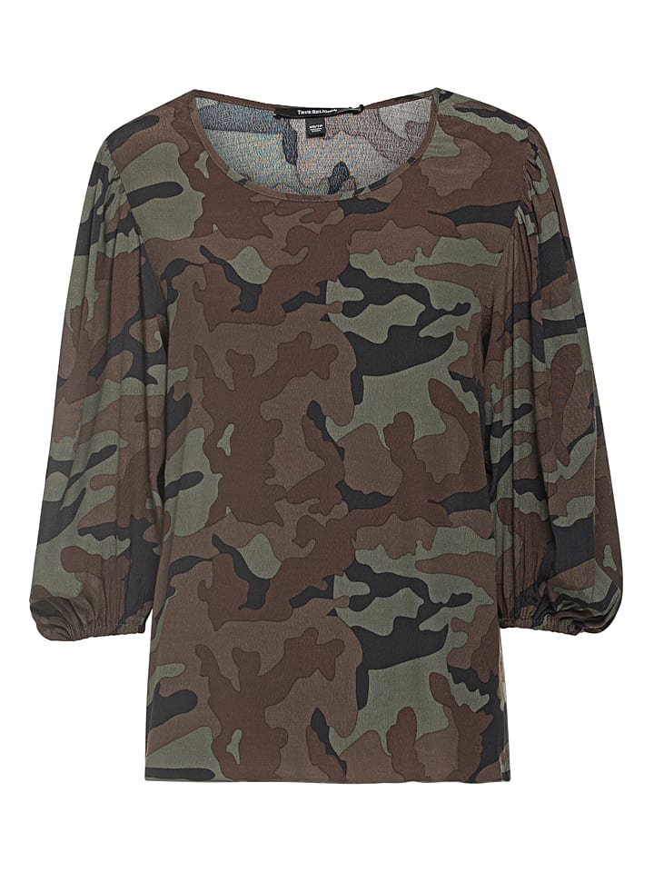

True Religion Блузка коричневого/оливкового цвета
