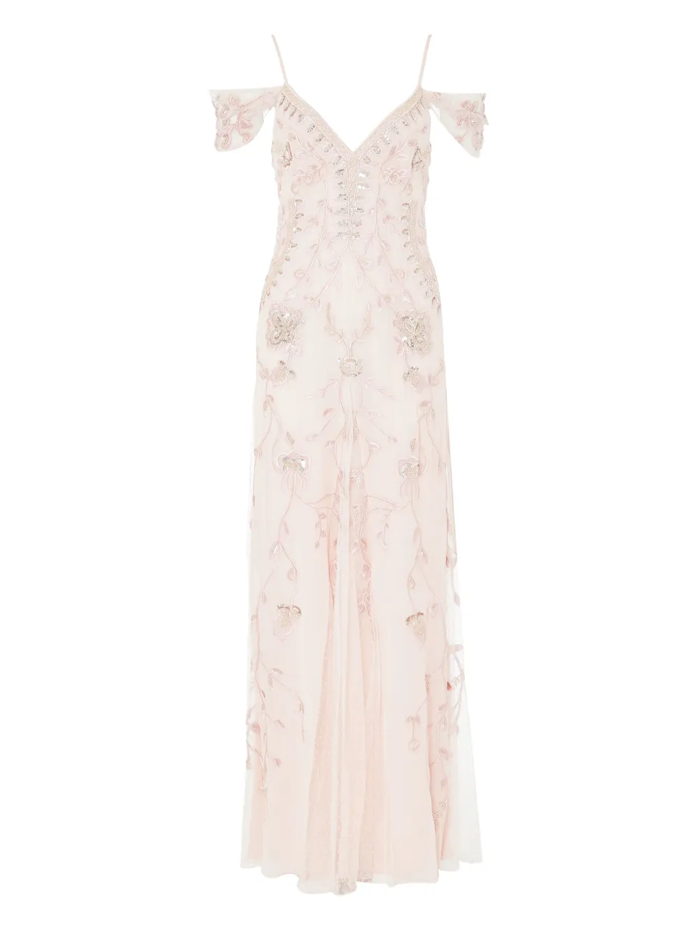 

Декорированное платье Lilly с открытыми плечами Temperley London, нейтральный