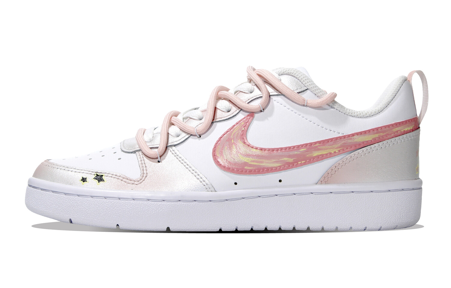 

Кроссовки Nike Skateboarding Shoes Women's Low-top Pink Silver, белый