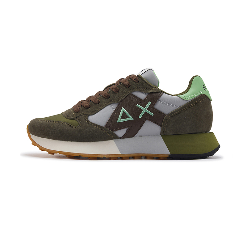

SUN68 Амортизирующие износостойкие мужские низкие кеды повседневные Army Green/Light Gray, цвет Z35112-1906 Army Green/Light Gray